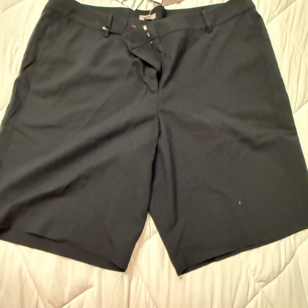 J. Jill Black Bermuda Shorts with Performance Fabric